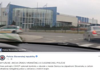 kontrola nelegálnej práce Senica             /         FB polícia SR print screen