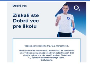 ZŠ Strážnická 1, Skalica vyžrebovaná a získala O2 Športovú akadémiu Mateja Tótha / zdroj: zsstraznicka.sk