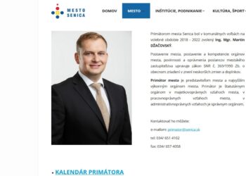 PS web stránky Mesta Senica