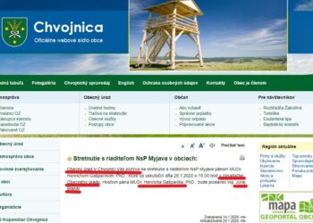 PS web obce Chvojnica v okrese Myjava