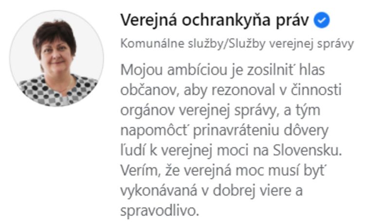 Verejná ochrankyňa práv FB