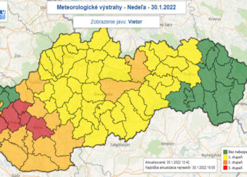 aktualizácia vietor SHMU