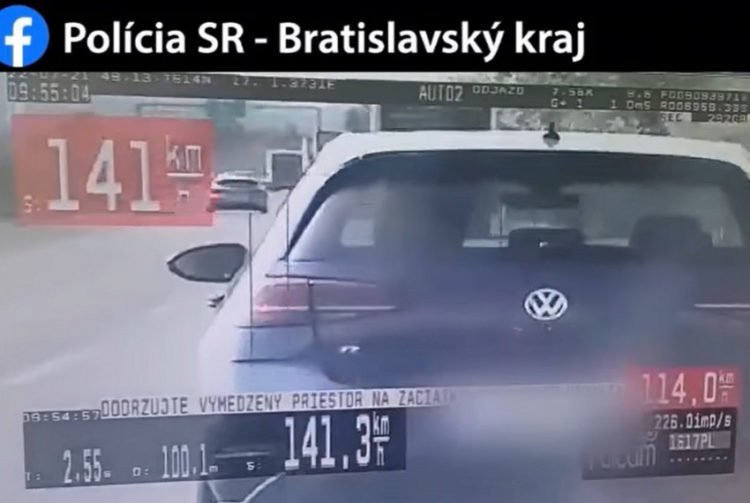 Rýchlosť D2 zdroj: Polícia KR PZ v BA