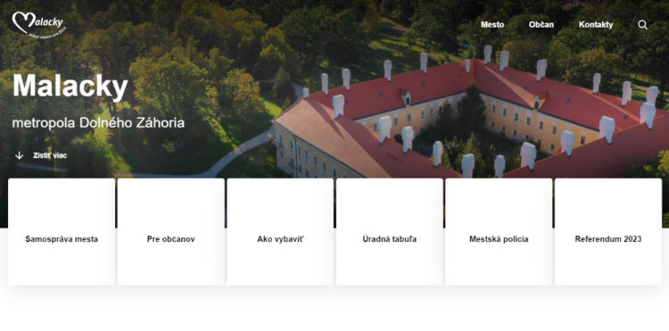 Mesto Malacky má novú webstránku.