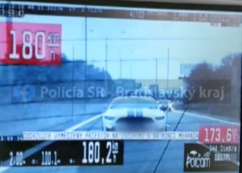 Rýchla jazda na diaľnici D2 zdroj: polícia KR PZ V BA