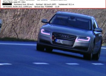 Na ceste Kúty - Gbely „letel“166 km/h! Zdroj: Polícia SR