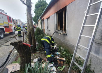 Požiar domu v obci Štefanov zdroj: HaZZ TT