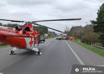 Zásah vrtuľníkovej záchranky na D2 ilustračné foto zdroj: KR PZ v BA