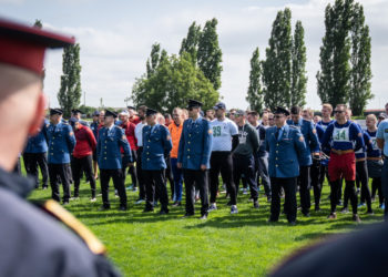 Už tradične sa na galantskom futbalovom štadióne uskutočnil 25. ročník Krajskej súťaže v hasičskom športe, kde dominovali hasiči zo Záhoria. Zdroj: TTSK