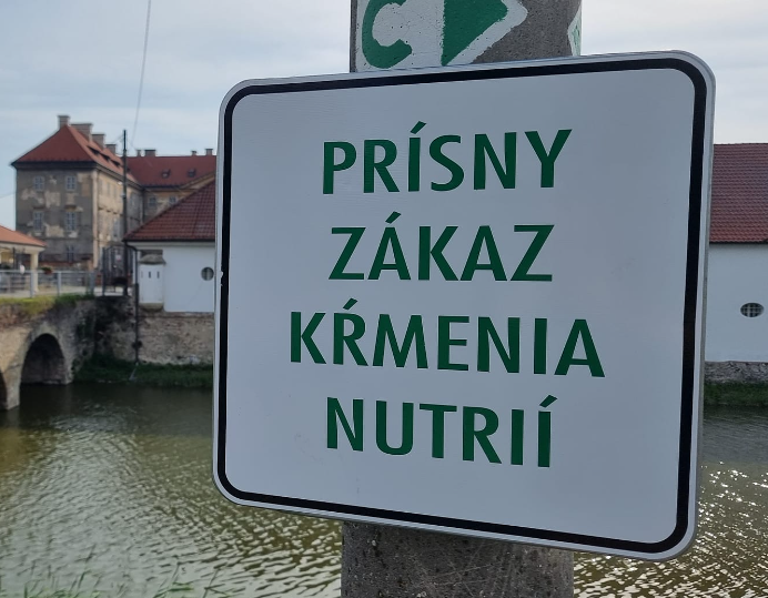 Zákaz kŕmenia nutrií pri zámku zdroj mesto Holíč