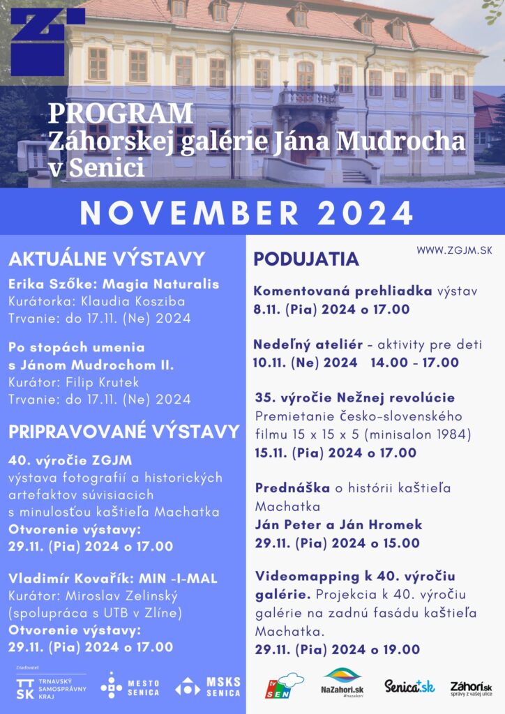 Záhorská galéria Jána Mudrocha - novembrový program